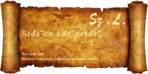 Szűcs László névjegykártya