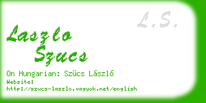 laszlo szucs business card